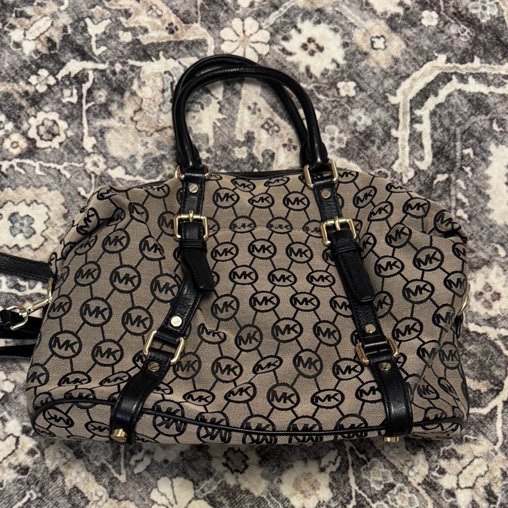 Michael Kors Tan and Black Satchel